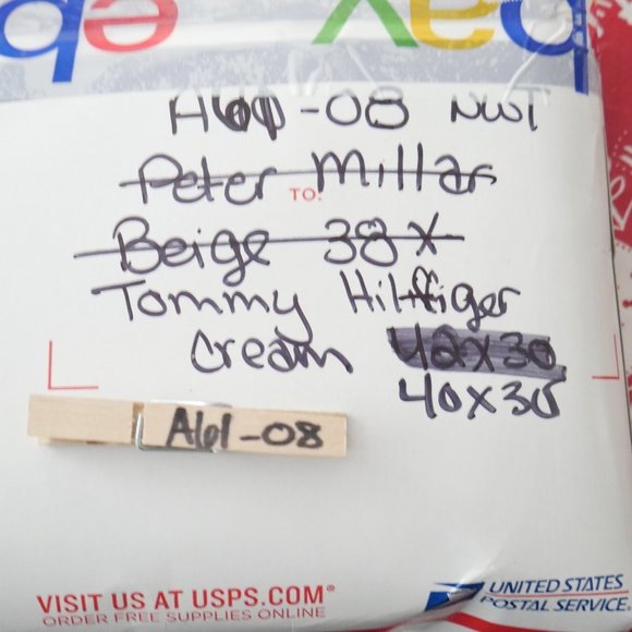 Tommy Hilfiger Relaxed Fit Tapered Leg Carpenter Jeans Off White Mens Size 40x30 - Picture 12 of 12